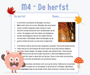 werkbladen begrijpend lezen groep 4 de herfst