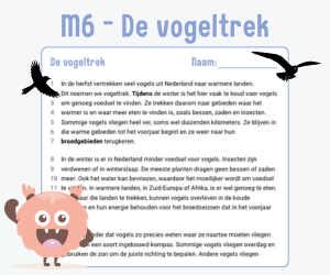 werkbladen begrijpend lezen groep 4 de vogeltrek